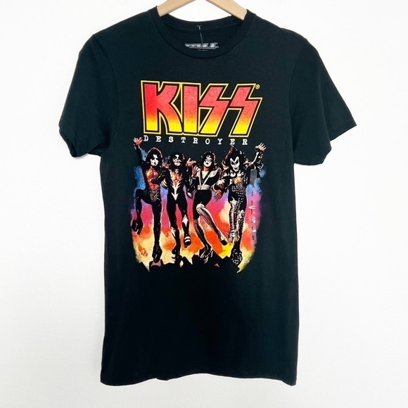 KISS UNISEX GRAPHIC SHORT SLEEVE MULTICOLOR SHIRT SIZE SMALL NEW 100% COTTON - Picture 1 of 4